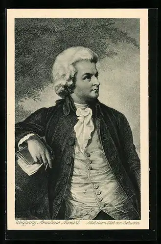 AK Portrait Wolfgang Amadeus Mozart als junger Mann