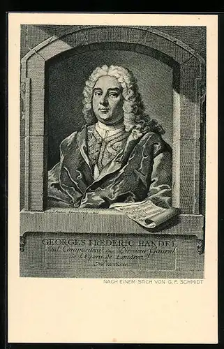 AK Georg Friedrich Händel, Komponist, 1685-1759