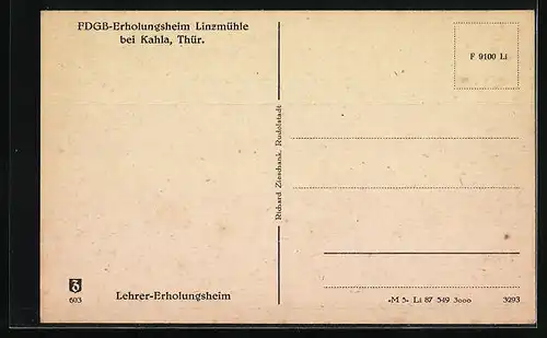 AK Leubengrund bei Kahla / Thür., Gasthaus Linzmühle