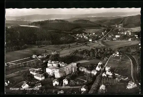 AK Hemer im Sauerland, Ortsansicht aus der Vogelschau