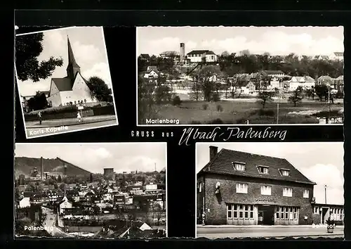 AK Übach-Palenberg, Karls Kapelle, Marienberg u. Bahnhof