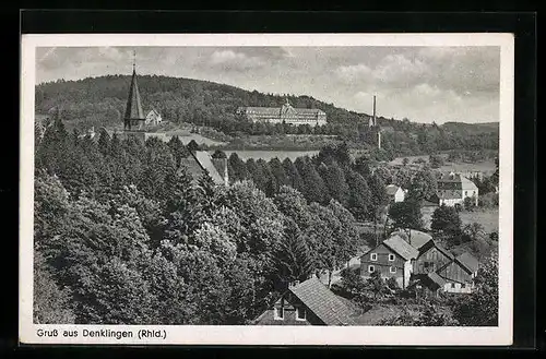 AK Denklingen /Rhld., Ortsansicht aus der Vogelschau
