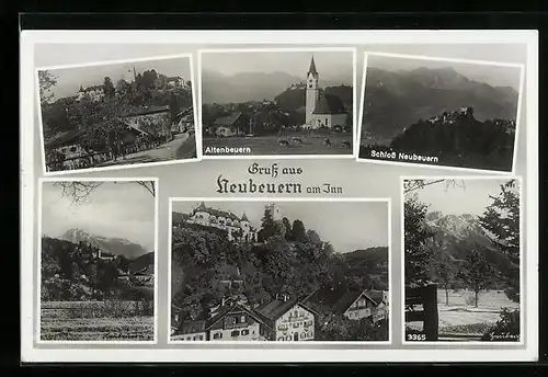 AK Neubeuern, Schloss Neubeuern, Anlagen u. Kirche Altenbeuern