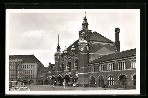 AK Lübeck, Blick auf den Hauptbahnhof