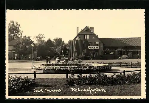 AK Bad Saarow, Bahnhof-Hotel am Bahnhofsplatz