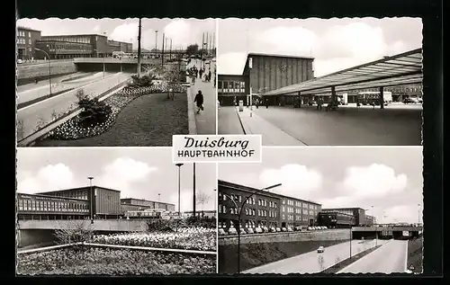 AK Duisburg, versch. Ansichten v. Hauptbahnhof