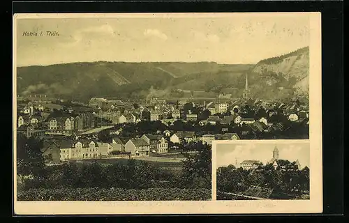 AK Kahla i. Thür., Totalansicht mit Umland