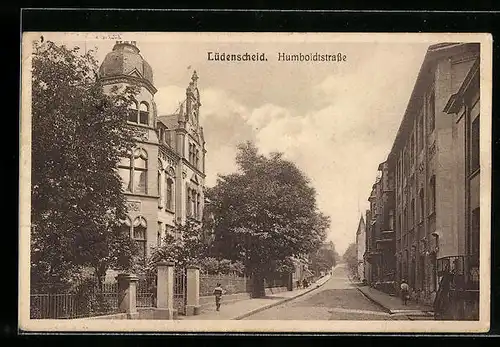 AK Lüdenscheid, Partie in Humboldstrasse