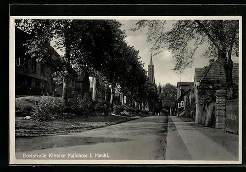 AK Malchow i. Meckl., Partie an der Dorfstrasse