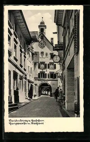 AK Laufenburg a. Hochrhein, Blick zum Rathaus