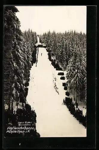 AK Mühlleiten i. V., Blick auf die Vogtlandschanze