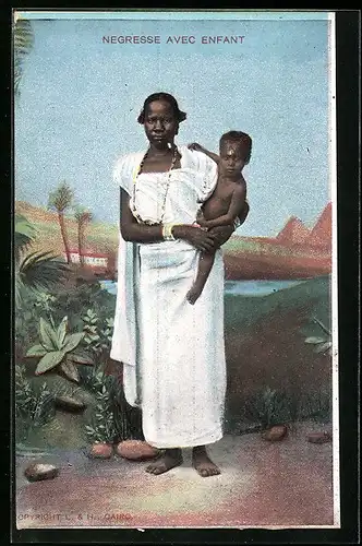 AK Negresse avec Enfant