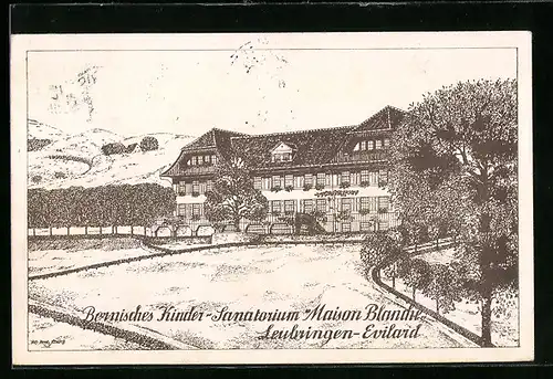 AK Leubringen-Eviland, Bernisches Kinder-Sanatorium Maison Blanche