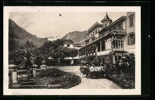AK Wolfenschiessen, Hotel Eintracht, Garten