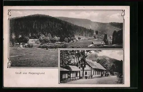 AK Meyersgrund, Ortsansicht mit umliegenden Wald