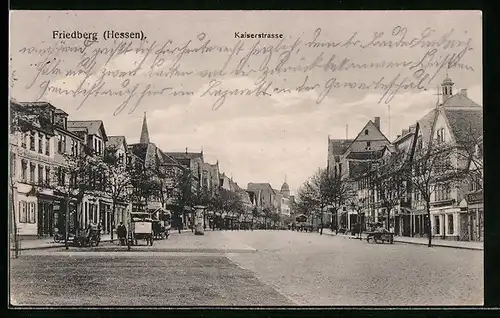 AK Friedberg /Hessen, Partie in der Kaiserstrasse