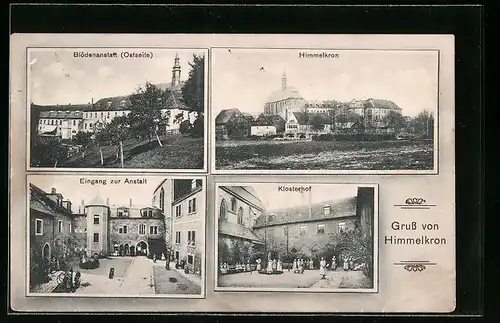 AK Himmelkron, Ortsansicht, Blödenanstalt, Eingang zur Anstalt, Klosterhof