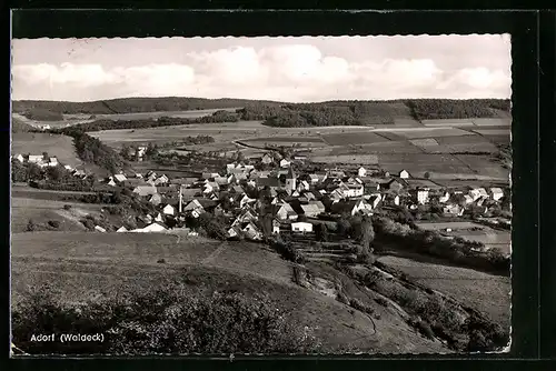 AK Adorf, Ortsansicht mit Umland