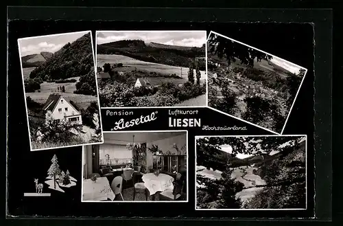 AK Liesen /Hochsauerland, Pension Liesetal, Ortsansicht