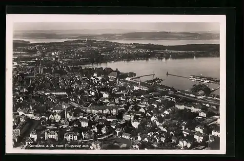 AK Konstanz a. Bodensee, Teilansicht aus der Vogelschau