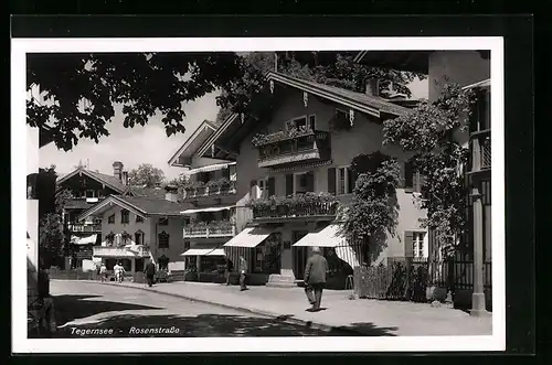 AK Tegernsee, Blick in die Rosenstrasse