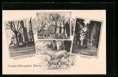 AK Döberitz, Truppen-Übungsplatz, Kirche, Waldkapelle