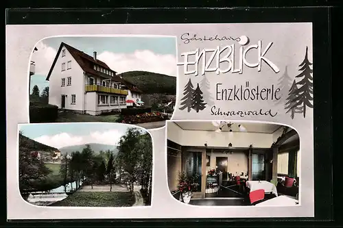 AK Enzklösterle /Schwarzwald, Gästehaus Enzblick