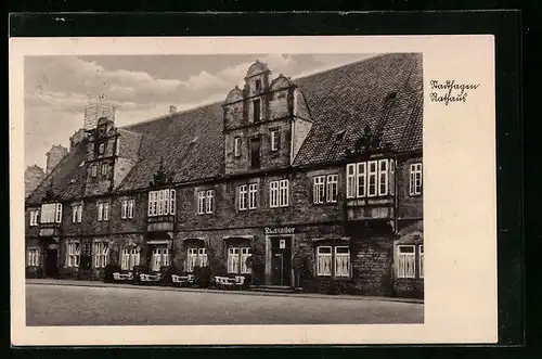 AK Stadthagen, Rathaus mit Ratskeller