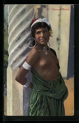 AK Tipi orientali, arabische nackte Frau