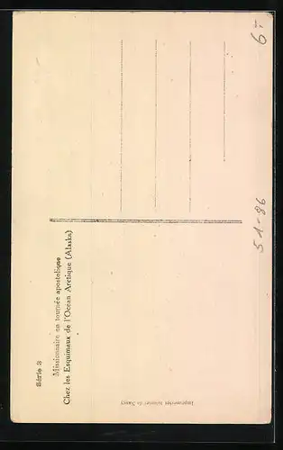 AK Alaska, AK, Missionar mit seinem Schlitten