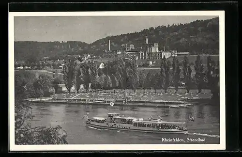 AK Rheinfelden, Bootsfahrt am Strandbad entlang