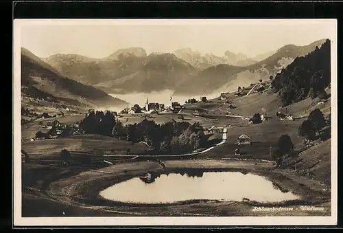 AK Schönenbodensee-Wildhaus, Ortsansicht in idyllischer Landschaft
