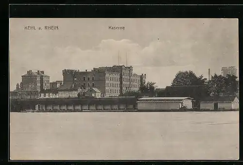 AK Kehl a. Rhein, Blick auf die Kaserne