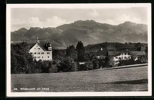 AK Wildenwarth, Ortspartie mit Schloss