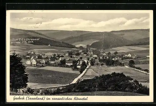 AK Garbeck /Sauerland, Ortsansicht im romantischen Hönnetal