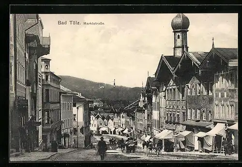 AK Bad Tölz, Blick in die Marktstrasse