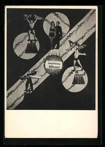 AK Die Akrobaten-Geschwister Böhmer