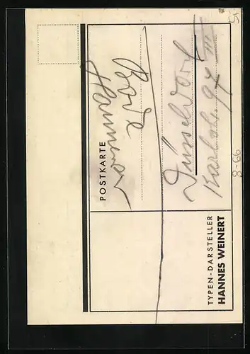 AK Kapellmeister Hannes Weinert, Exzentriker u. Xylophon-Virtuose