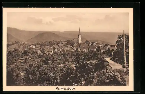 AK Bermersbach, Generalansicht mit Blick zur Kirche