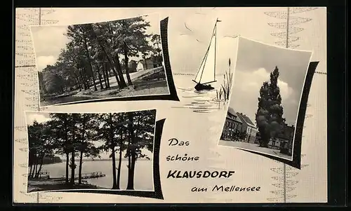 AK Klausdorf am Mellensee, am Seesteg, auf dem Marktplatz