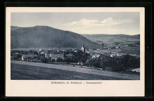 AK Morsbach bei Waldbroel, Gesamtansicht mit Blick zur Kirche