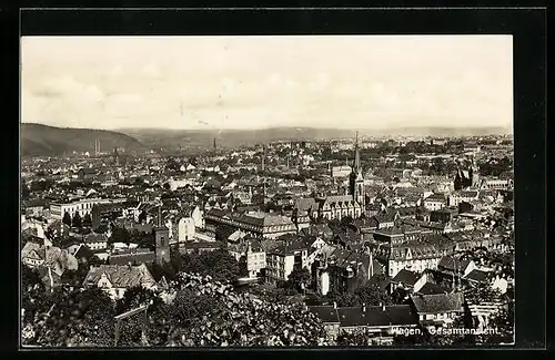 AK Hagen, Gesamtansicht mit der Kirche im Zentrum