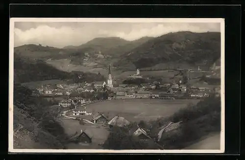 AK Schönau (Wiesental-Schwarzwald), Totalansicht aus der Vogelschau