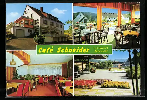 AK Morsbach, vier Ansichten vom Cafè Schneider