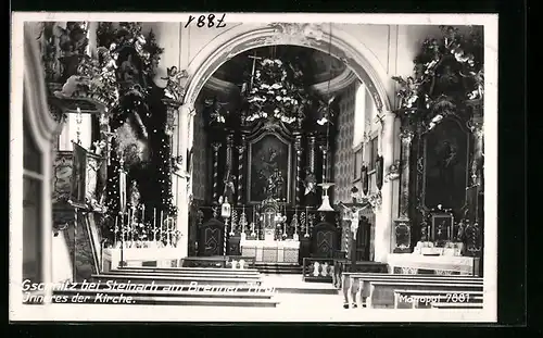 AK Gschnitz bei Steinach am Brenner, Inneres der Kirche