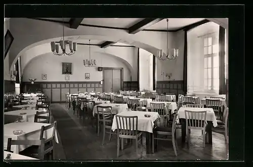 AK Lengenfeld, Speisesaal des FDGB-Erholungsheims