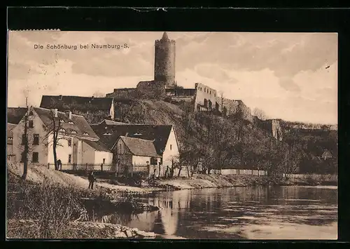 AK Naumburg, Flusspartie mit der Schönburg