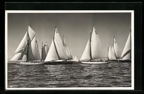 AK Segelboote bei einer Regatta