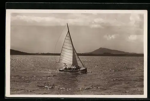 AK Segelboot bei Thammmühl am See