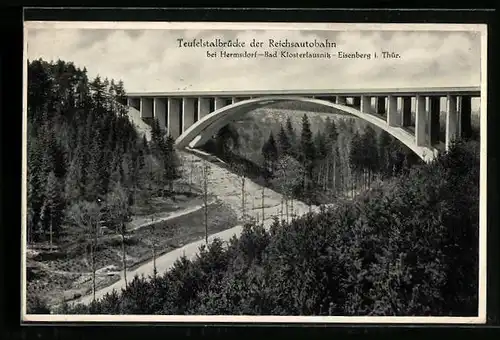 AK Teufelstalbrücke der Reichsautobahn